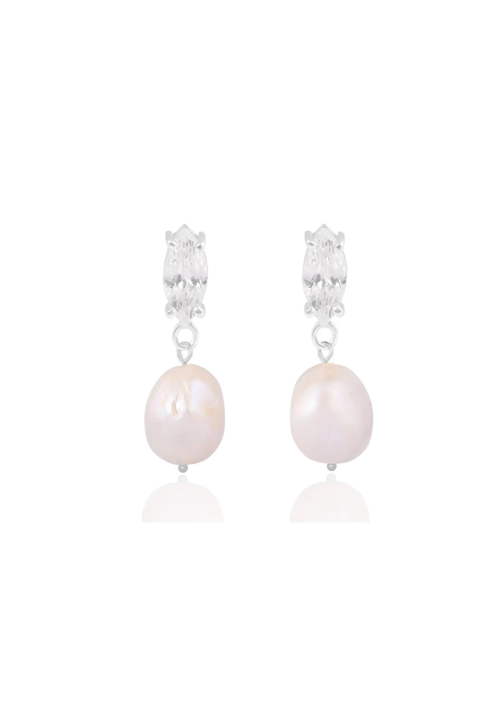 Crystal silver bridal earrings 