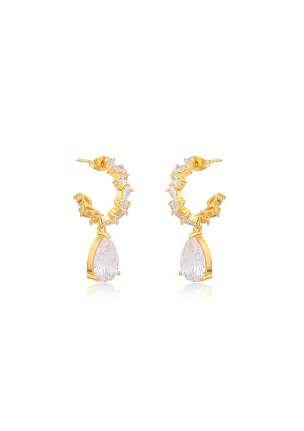 STELLA BRIDAL EARRINGS 18K GOLD Lolaknightofficial