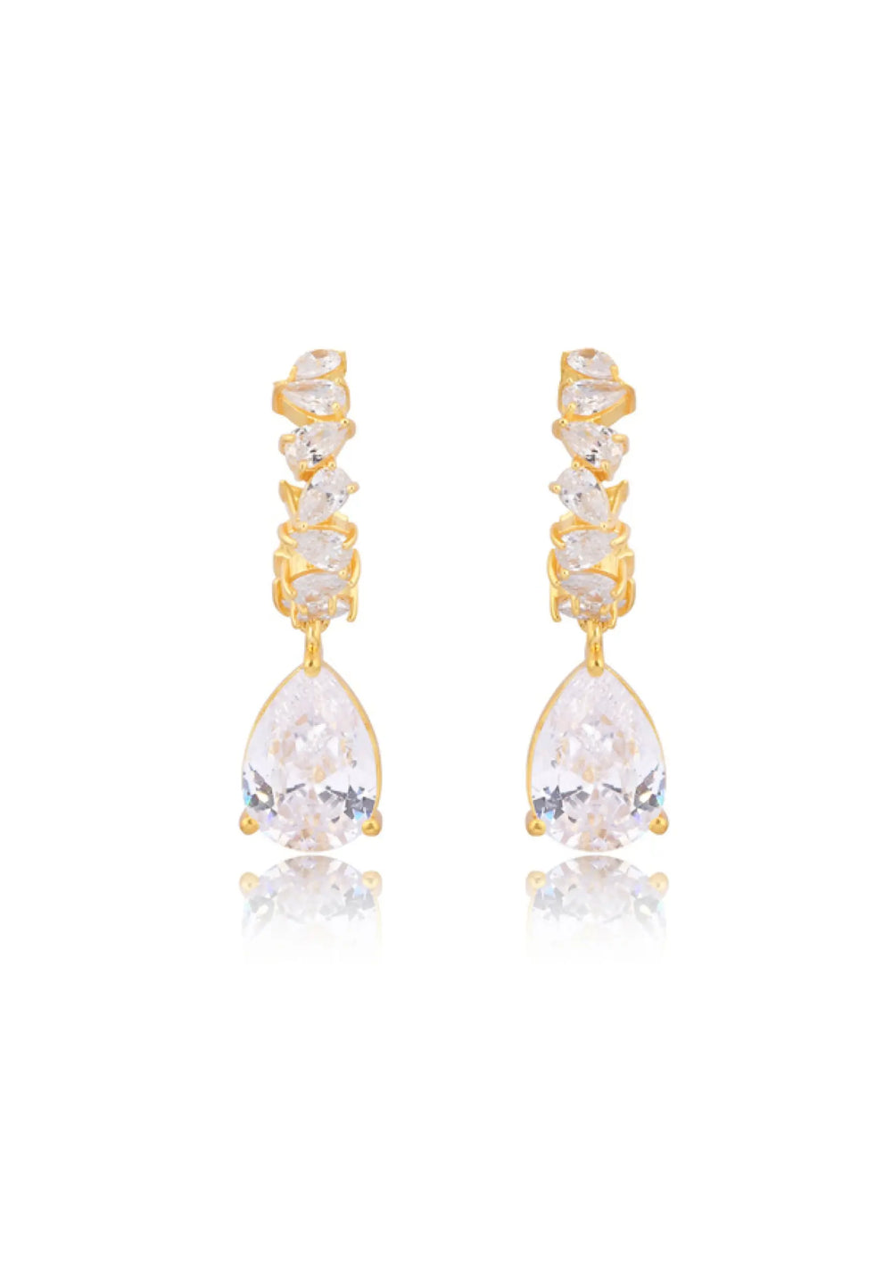 STELLA BRIDAL EARRINGS 18K GOLD Lolaknightofficial