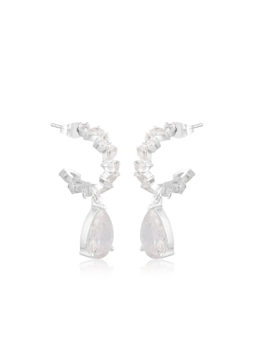 STELLA BRIDAL EARRINGS SILVER Lolaknightofficial