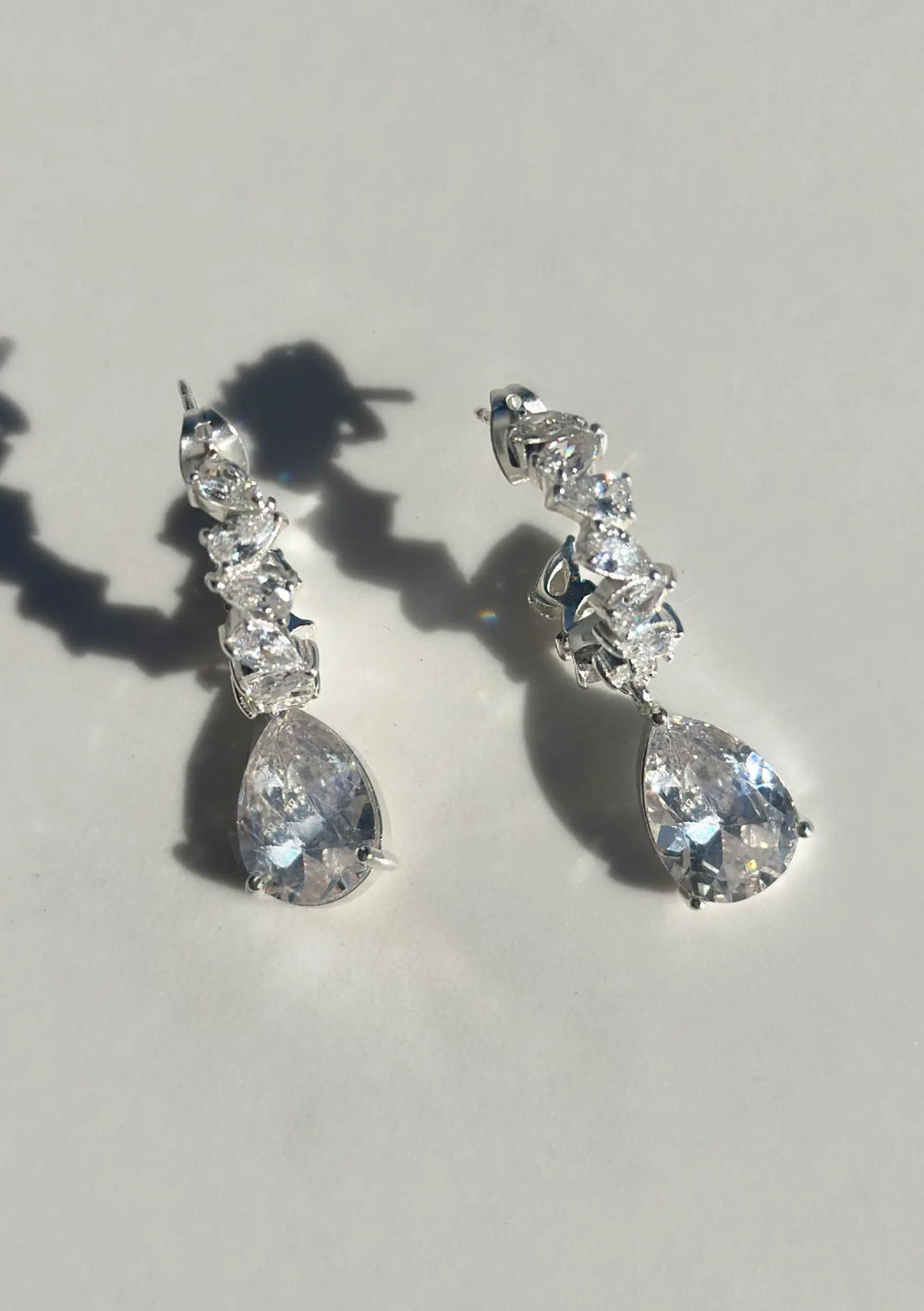 STELLA BRIDAL EARRINGS SILVER Lolaknightofficial