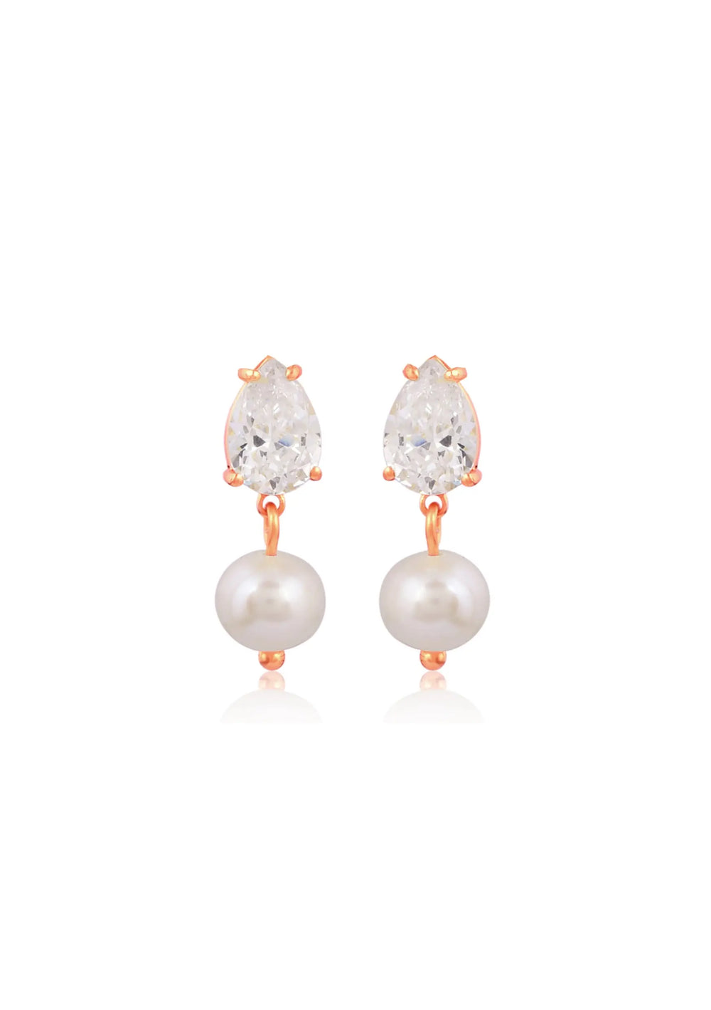SUTTON WEDDING EARRINGS ROSE GOLD Lolaknightofficial