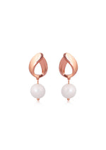 Elegant Bridal Pearl Drop Earrings in Rose Gold | Australia