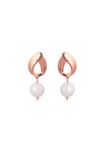 Elegant Bridal Pearl Drop Earrings in Rose Gold | Australia