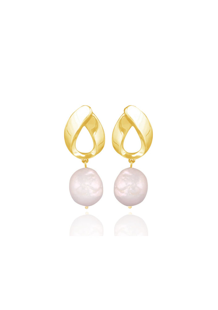 WILLOW - PEARL DROP WEDDING EARRINGS - 18CT GOLD