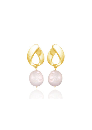 
                  
                    Load image into Gallery viewer, WILLOW PEARL DROP WEDDING EARRINGS 18K GOLD
                  
                