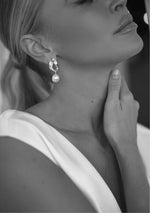 Elegant Bridal Pearl Drop Earrings in Rose Gold | Australia