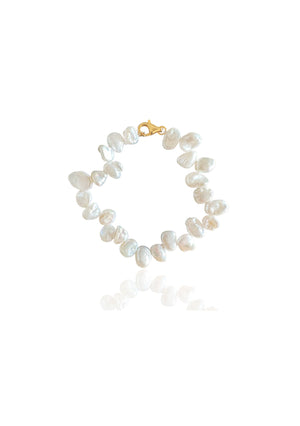 
                  
                    Load image into Gallery viewer, Margot Gold Pearl Bracelet - Modern Bridal Jewellery
                  
                