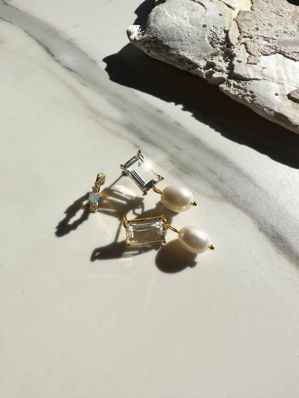 Elegant Opal Ear Cuff - Modern Bridal | LOLAKNIGHT