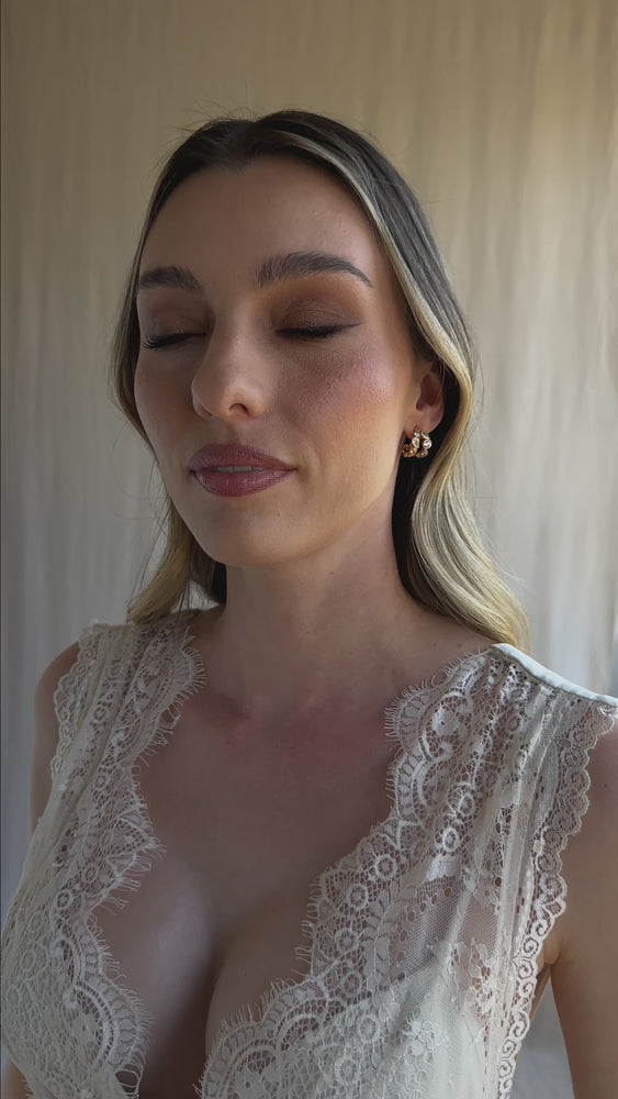 
                  
                    Load and play video in Gallery viewer, crystal hoop earrings
                  
                