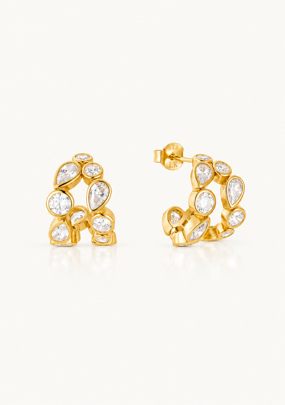 stunning crystal hoop earrings for the modern chic bride