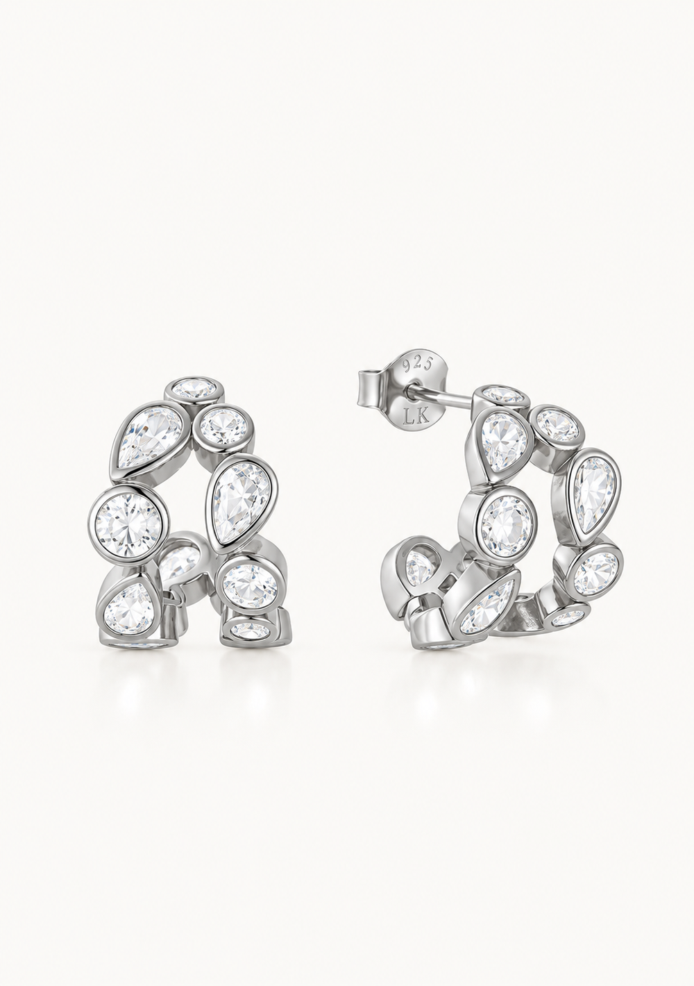 Stunning crystal hoop earrings for the modern women. Designed to be worn to every special occasion. 