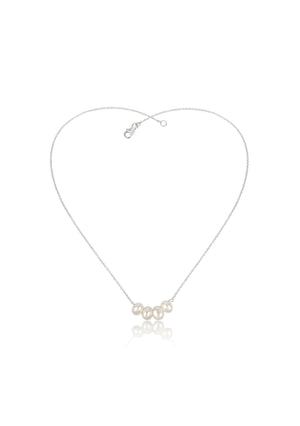 
                  
                    Load image into Gallery viewer, POPPY PEARL NECKLACE SILVER
                  
                
