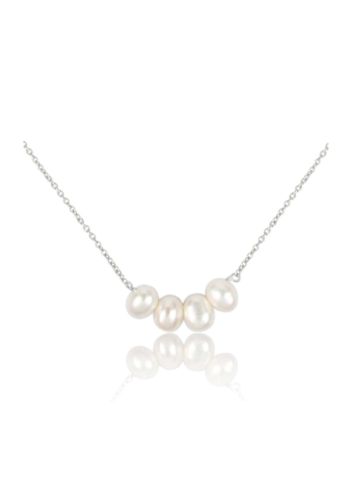 
                  
                    Load image into Gallery viewer, POPPY PEARL NECKLACE SILVER
                  
                