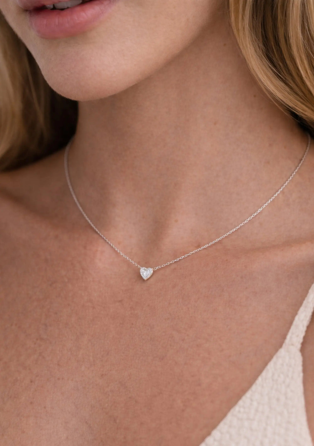 Sterling silver love heart necklace designed as the perfect gift for her by Lolaknight