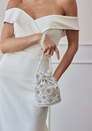 
                  
                    Load image into Gallery viewer, Aurora Bag White - Bridal &amp;amp; Wedding Australia
                  
                