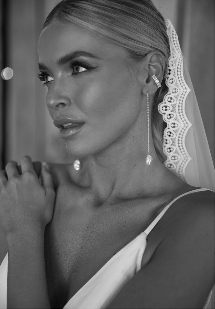 
                  
                    Load image into Gallery viewer, Chloe Earrings 18ct Gold: Elegant Bridal Jewellery Australia
                  
                