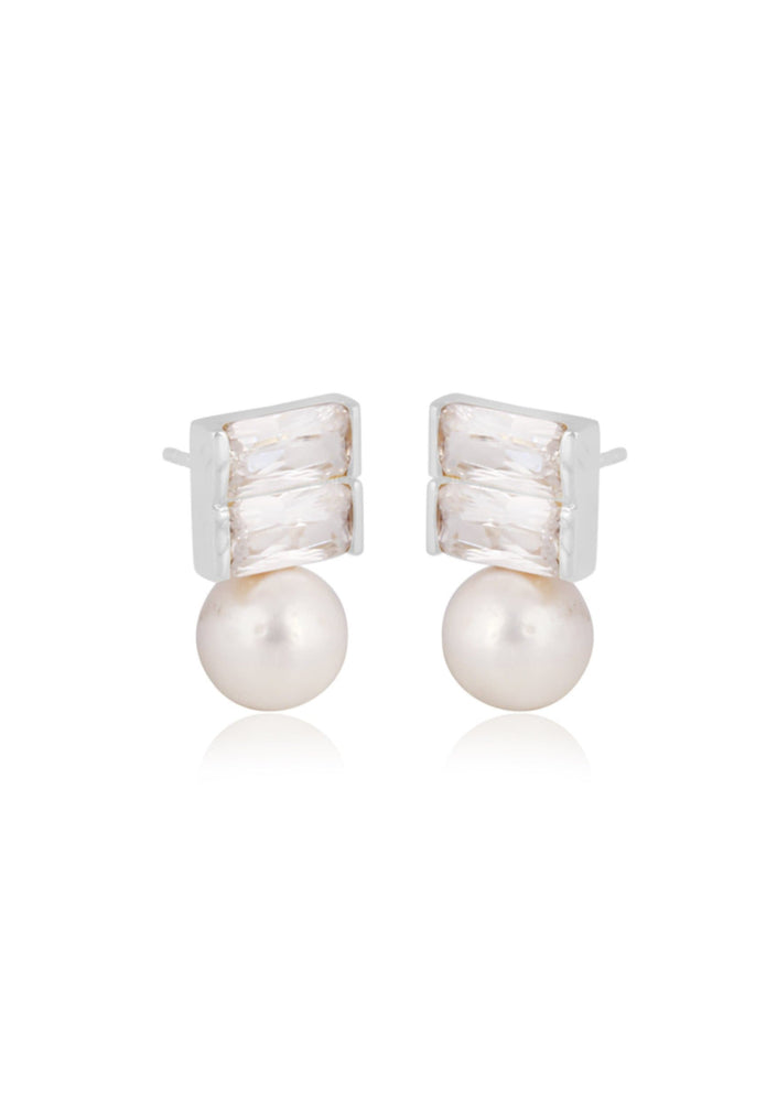 
                  
                    Load image into Gallery viewer, Elegant Luna Earrings Silver - Bridal Jewellery Australia
                  
                