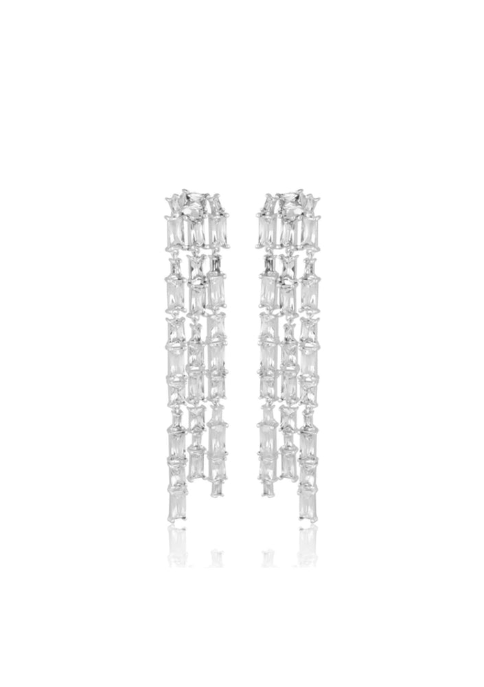
                  
                    Load image into Gallery viewer, EVELYN EARRINGS SILVER: Elegant Bridal Jewellery
                  
                