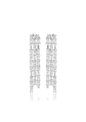 
                  
                    Load image into Gallery viewer, EVELYN EARRINGS SILVER: Elegant Bridal Jewellery
                  
                