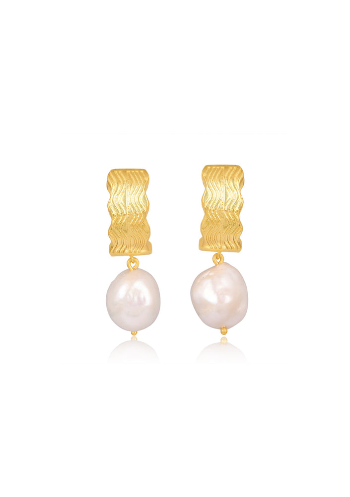 
                  
                    Load image into Gallery viewer, Elegant 18ct Gold Mabel Earrings - Bridal Jewellry Australia
                  
                