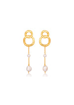 NINA 18CT Gold Freshwater Pearl Earrings | Bridal Jewellery