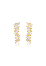 NORA LARGE 18CT Gold CZ Earrings | Bridal Jewellery 