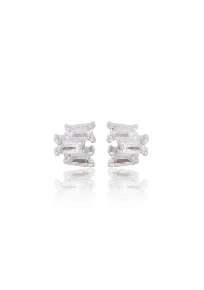 
                  
                    Load image into Gallery viewer, Nora Small Elegant Bridal Cubic Zirconia Earrings 
                  
                