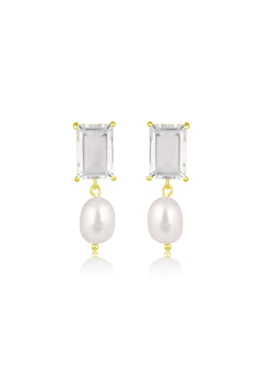 
                  
                    Load image into Gallery viewer, crystal pearl bridal earrings
                  
                