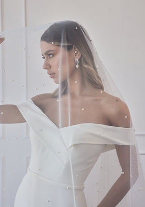 
                  
                    Load image into Gallery viewer, THEA: Modern Bridal Silver Earrings | Jewellery Australia
                  
                