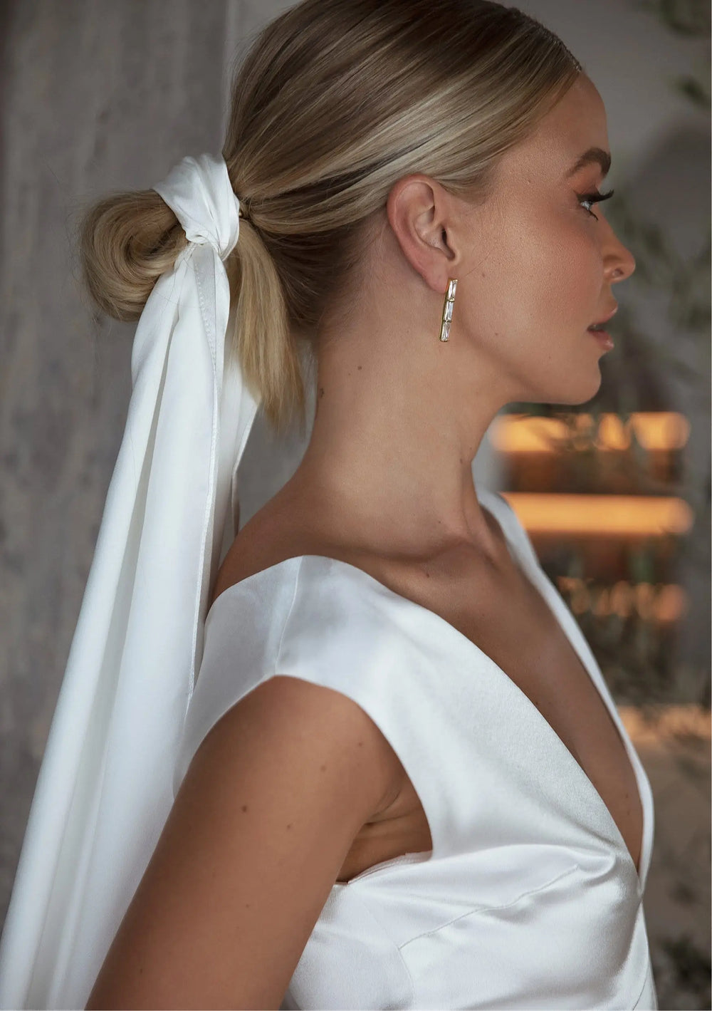 Vienna Silk Satin Hair Scarf - Bridal Accessories Australia