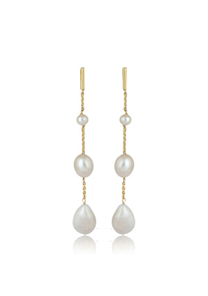 
                  
                    Load image into Gallery viewer, Pearl Bridal Earrings - Wedding
                  
                