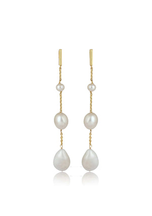 
                  
                    Load image into Gallery viewer, ALORA Earrings 18ct Gold Bridal Earrings - Wedding
                  
                
