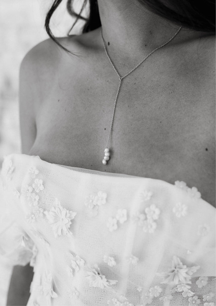 Iconic BLAIR Silver Bridal  Necklace - Australia