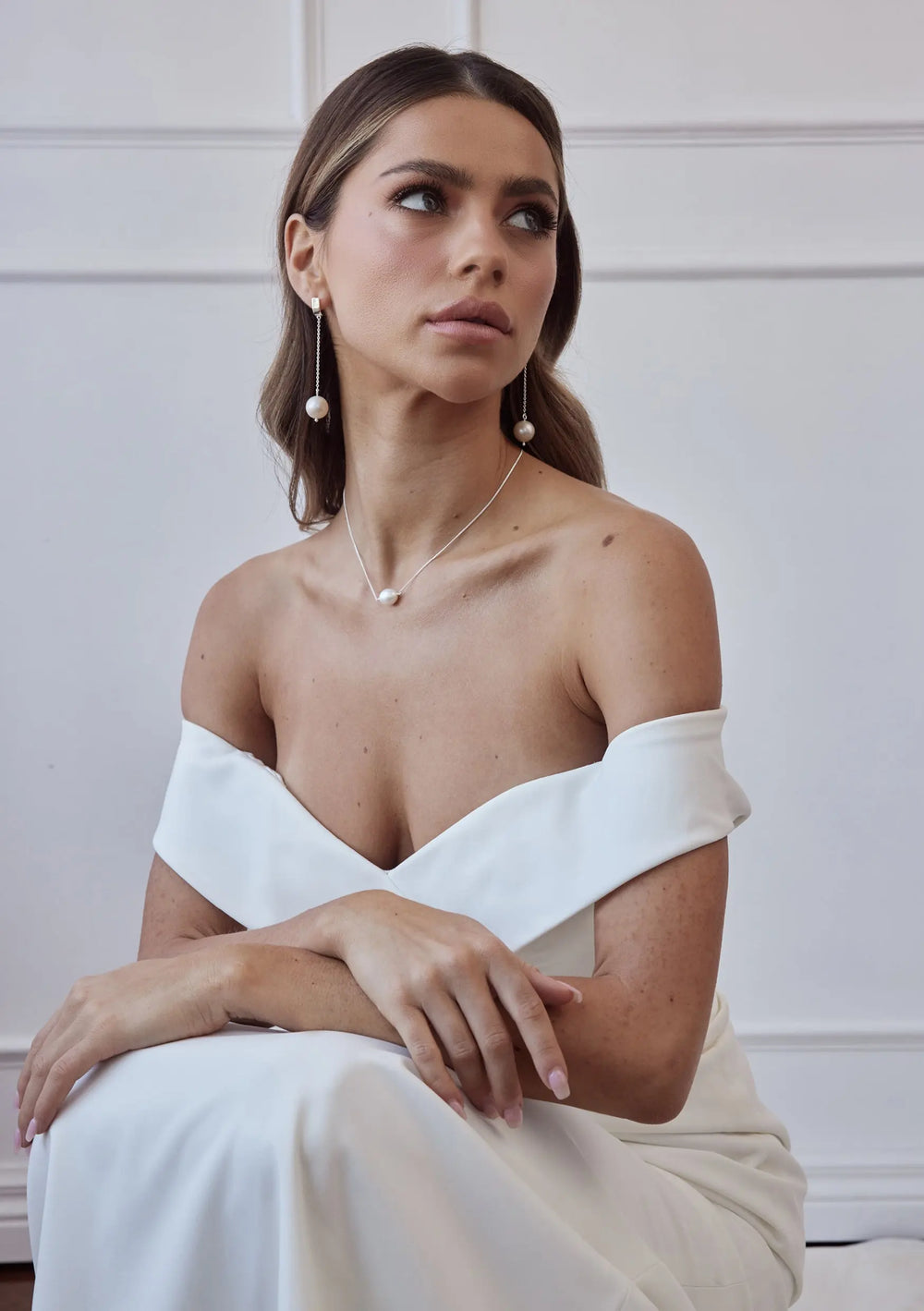 Elegant CLARA Silver Necklace - Bridal Jewellery Australia