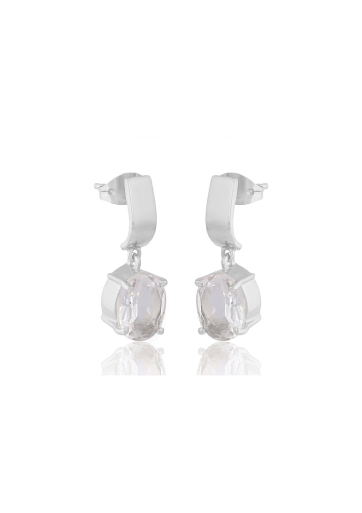 
                  
                    Load image into Gallery viewer, Elegant Ella Silver Earrings - Bridal Jewellery Australia
                  
                