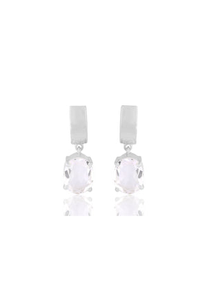 
                  
                    Load image into Gallery viewer, Elegant Ella Silver Earrings - Bridal Jewellery Australia
                  
                