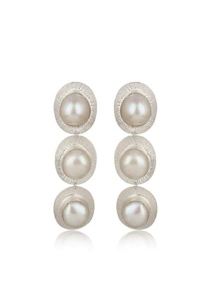 
                  
                    Load image into Gallery viewer, Emily Bridal Earrings Silver - Wedding Jewellery Australia
                  
                