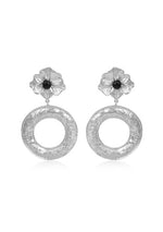 Sadie Black Onyx Silver Earrings - Modern Bridal Jewellery