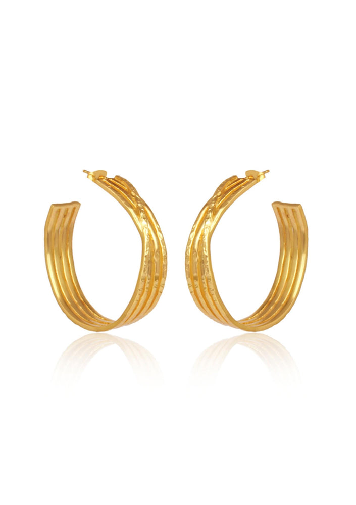 Elegant 18CT Gold Stevie Hoop Earrings for Bridal Australia